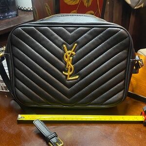 Black and Gold Quilted Belt Bag